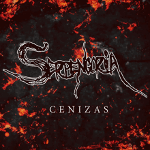 a black and red poster with the word cenizas