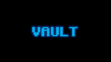 a black background with the word vault in blue