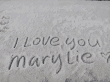 i love you mary lie written in the snow