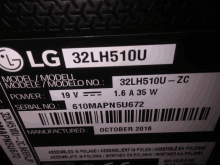 a black lg 32lh510u television is manufactured in poland