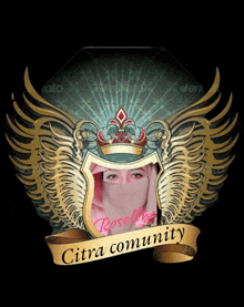 a citra community logo with a woman wearing a pink hijab