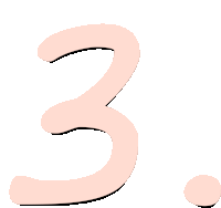 a pink number 3 with a white circle around it