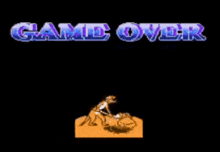 a game over screen with a picture of a person laying on the ground