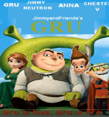 a movie poster for jimmy and friends gru