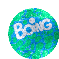 a green and blue circle with the word bang on it