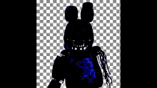 a silhouette of bonnie from five nights at freddy 's on a checkered background