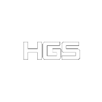 a white background with the word hgs written on it