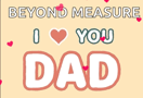 a poster that says i love you dad