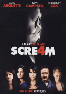 a movie poster for the movie scream 4m