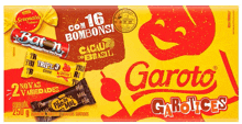 a package of garoto garolices contains 16 pieces of chocolate