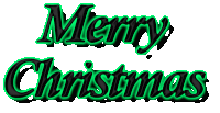 a green and black merry christmas sign with a shadow on a white background