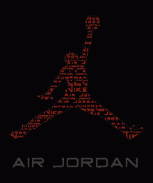 a poster of a basketball player with the name air jordan on it