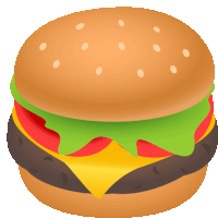 a cartoon illustration of a cheeseburger with lettuce tomato and cheese