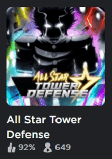 a game called all star tower defense is being played by a large number of people