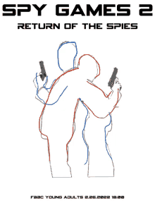 a poster for spy games 2 return of the spies shows two people holding guns