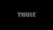 the thule logo is on a black background and says thule sweden .