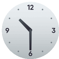 a clock shows that it is almost 5:00