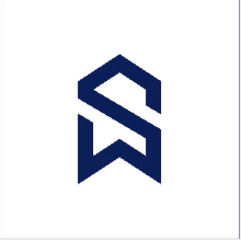 a blue and white logo with the letters csw