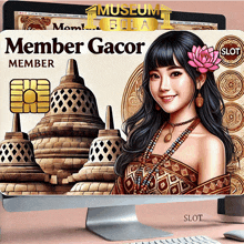 a member gacor member card is displayed on a computer screen