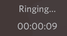 the word ringing that is on a dark background