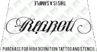 this is a sample purchase for high definition tattoo and stencil .