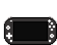 a pixel art of a video game controller that says te amo and has a heart on it .