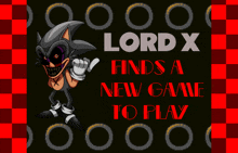 lord x finds a new game to play with a cartoon sonic