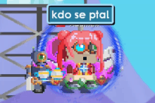 a cartoon character with a sign that says kdo se ptal on it