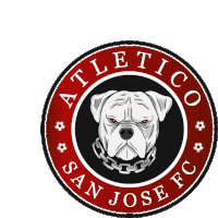 a logo for athletico san jose fc with a bulldog on it