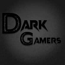 a logo for dark gamers is shown on a black background