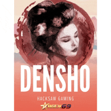 a poster for hacksaw gaming shows a geisha on it