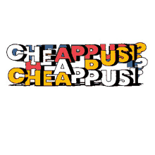 a logo that says ' cheappus ? cheappus ? ' on it