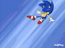 sonic the hedgehog is flying through the air while holding a screwdriver .