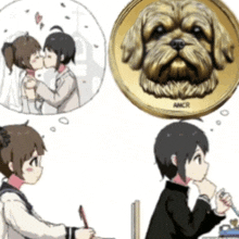 a coin with a picture of a dog on it that says amer