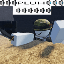 a picture of a soldier in a video game with a sign that says ' ppuh ' on it