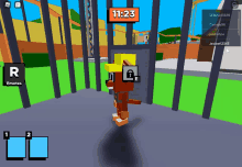 a screenshot of a video game with 11:23 on the screen