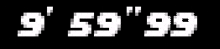 a black background with white letters that says 9 59 99