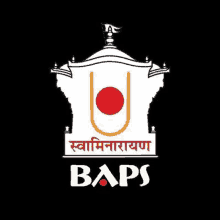 a logo for a company called baps with a red circle in the middle of it .