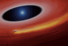 an artist 's impression of a black hole surrounding a planet