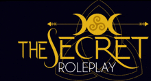 a logo for the secret roleplay with a triple crescent moon