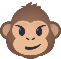 an illustration of a monkey 's face with an angry look on its face