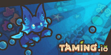 a cartoon of a cat in the water with the words taming.io