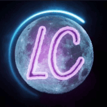 a neon sign that says lc on it