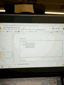 a computer screen is open to a google docs page