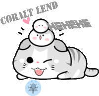 a cartoon of a cat with the words cobalt lend written below it