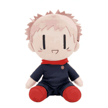 a stuffed toy with a red scarf around his neck and a gold emblem on his chest