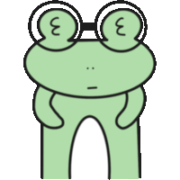 a green frog wearing glasses has the number 3 on its head