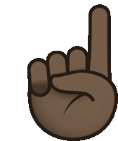 a cartoon hand is pointing upwards with the index finger