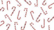 a seamless pattern of candy canes on a white background