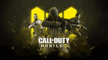 a group of soldiers standing next to each other with guns in a call of duty mobile game .